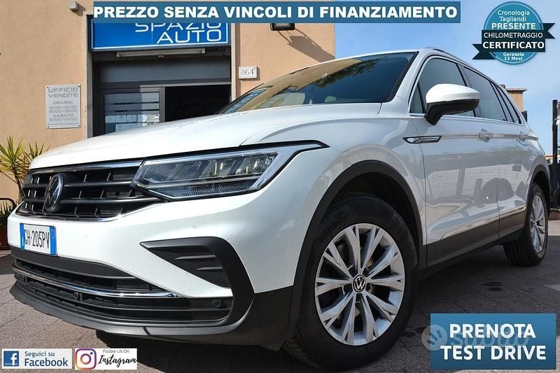Usata VW Tiguan Life 150 CV (110 kW) 2021 Bianco SUV