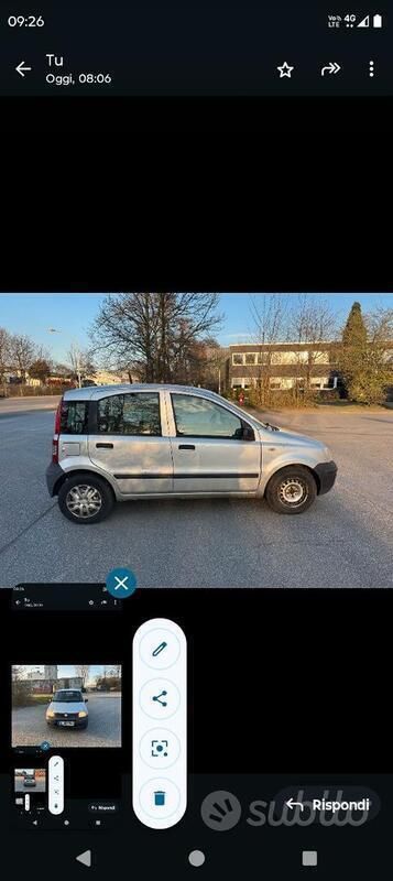Usata Fiat Panda 60 CV (44 kW) 2009 Grigio Utilitaria