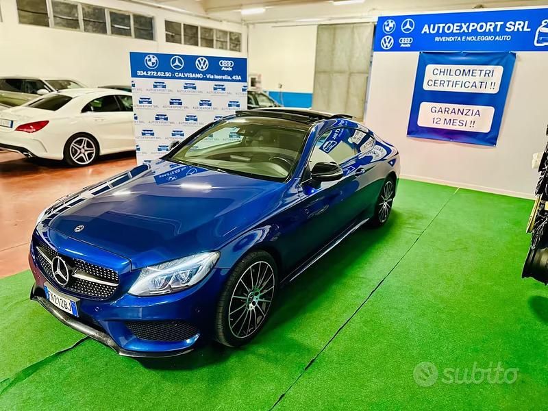 Usata Mercedes C250 Premium Plus 204 CV (150 kW) 2018 Blu Coupé
