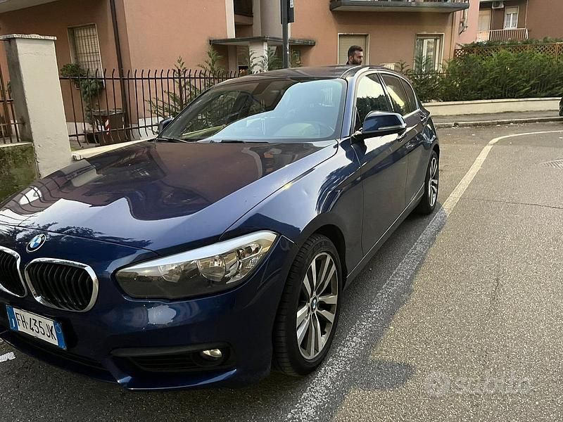Usata BMW 118 Sport Line 109 CV (80 kW) 2017 Blu Utilitaria