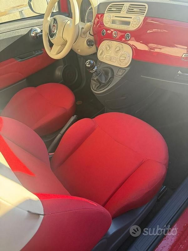 Usata Fiat 500 75 CV (55 kW) 2009 Rosso Cabrio