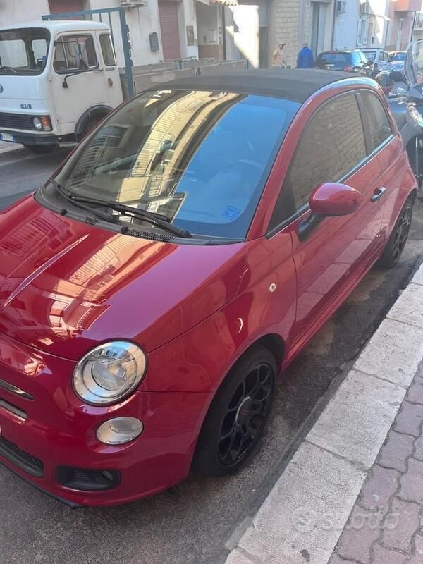 Usata Fiat 500C Sport 69 CV (50 kW) 2013 Rosso Cabrio