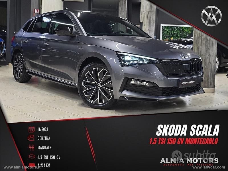 Grigio Usata 2023 Skoda Scala Monte Carlo Utilitaria | 22.990 € (Buon prezzo) - Immagine 1/4