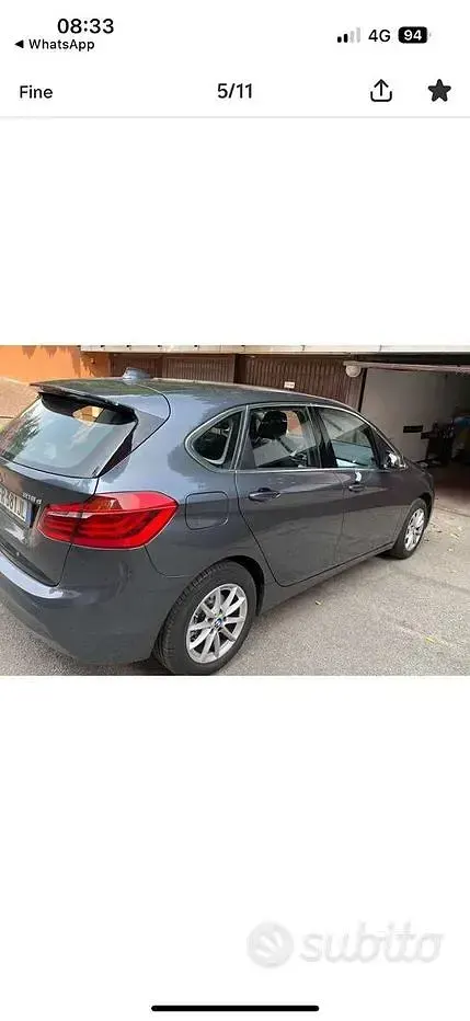 Usata BMW 218 Active Tourer Luxury Line 150 CV (110 kW) 2018 Grigio Monovolume