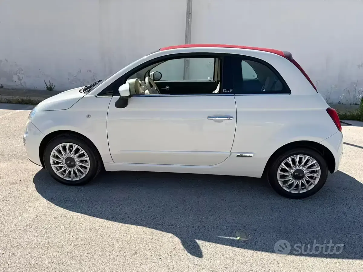 Usata Fiat 500 95 CV (69 kW) 2011 Bianco Cabrio