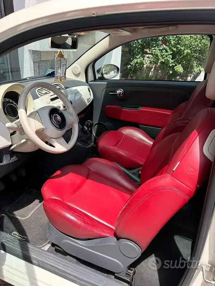Usata Fiat 500 69 CV (50 kW) 2009 Bianco Cabrio