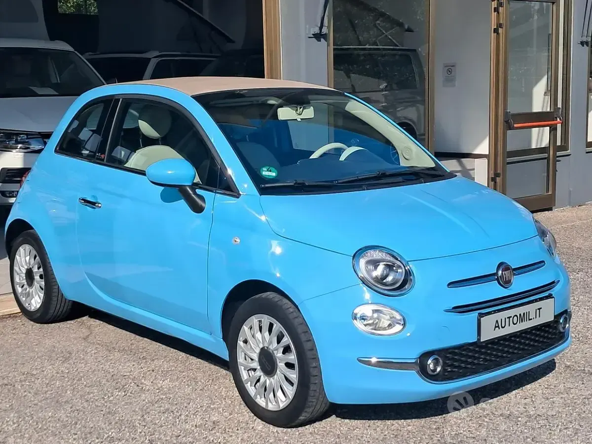 Usata Fiat 500C Lounge 69 CV (50 kW) 2017 Bluazzurro Cabrio