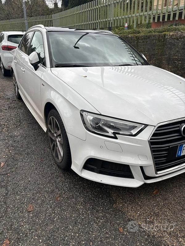 Usata Audi A3 S-Line 150 CV (110 kW) 2017 Bianco Berlina