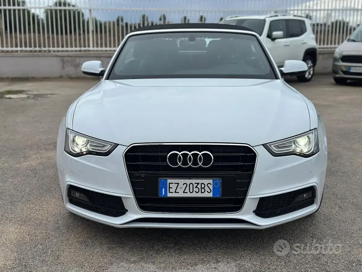 Usata Audi A5 Cabriolet S-Line 177 CV (130 kW) 2013 Bianco Cabrio
