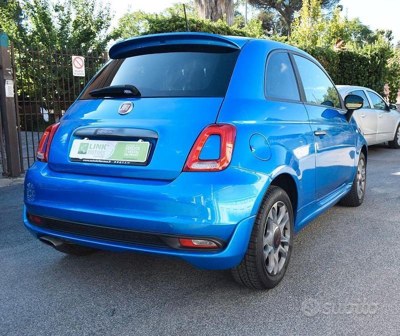 Usata Fiat 500 S 69 CV (50 kW) 2018 Celeste Utilitaria