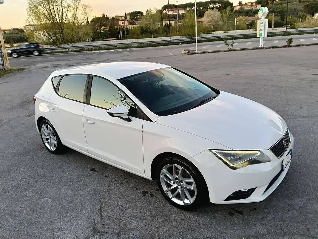 Usata Seat Leon 110 CV (80 kW) 2016 Bianco Berlina