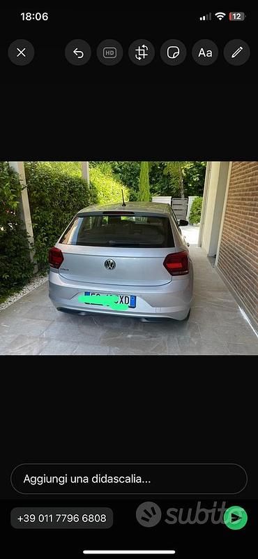 Usata VW Polo 80 CV (58 kW) 2018 Grigio Utilitaria