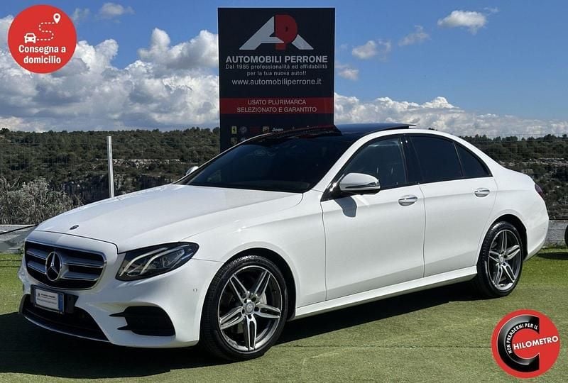 Usata Mercedes E220 AMG Line Premium Plus 194 CV (142 kW) 2017 Bianco Berlina