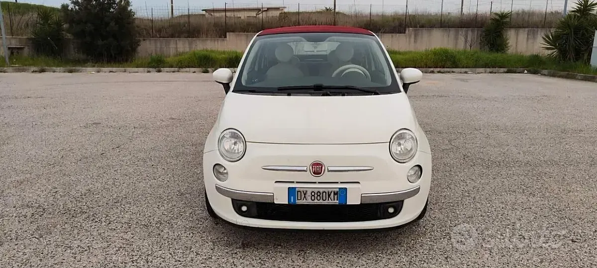Usata Fiat 500 Sport 75 CV (55 kW) 2009 Bianco Cabrio