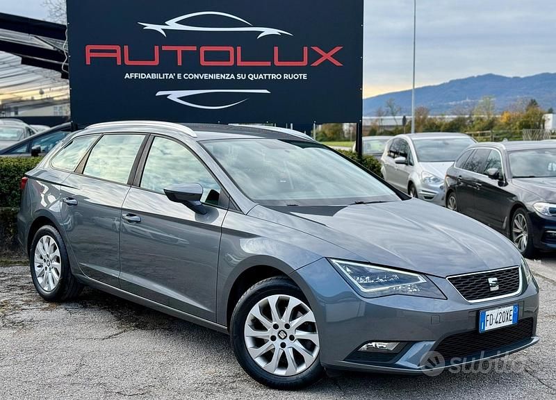 Usata Seat Leon ST 110 CV (80 kW) 2016 Grigio Station wagon