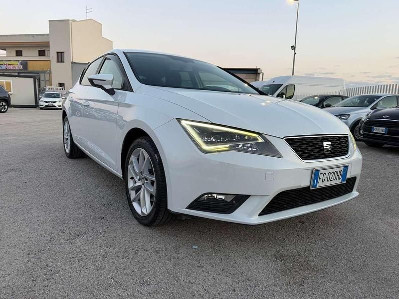 Usata Seat Leon Business 110 CV (80 kW) 2017 Bianco Berlina