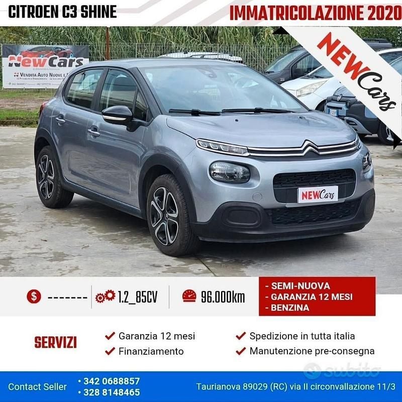 Grigio Usata 2020 Citroën C3 PureTech Berlina | 8900 € (Ottimo prezzo) - Immagine 1/4