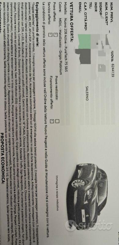 Grigio Usata 2020 Peugeot 208 Active Due volumi | 12.000 € (Buon prezzo) - Immagine 1/1