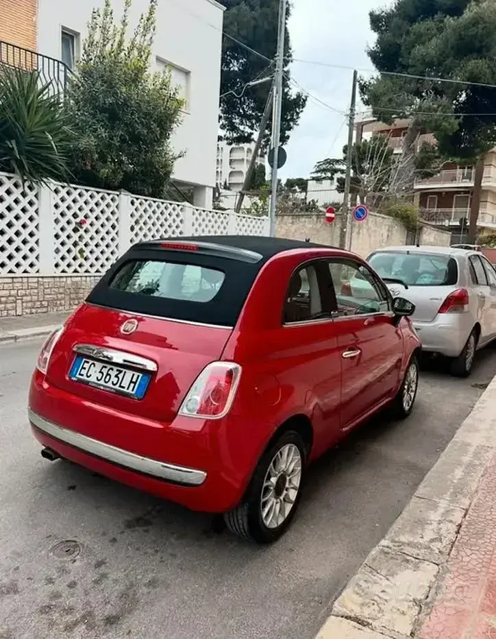 Usata Fiat 500 69 CV (50 kW) 2009 Rosso Cabrio