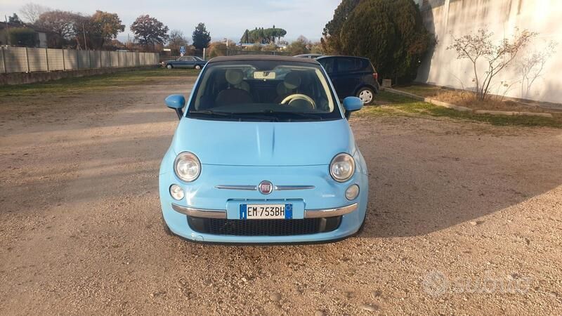 Usata Fiat 500C Pop 85 CV (62 kW) 2012 Blu Cabrio