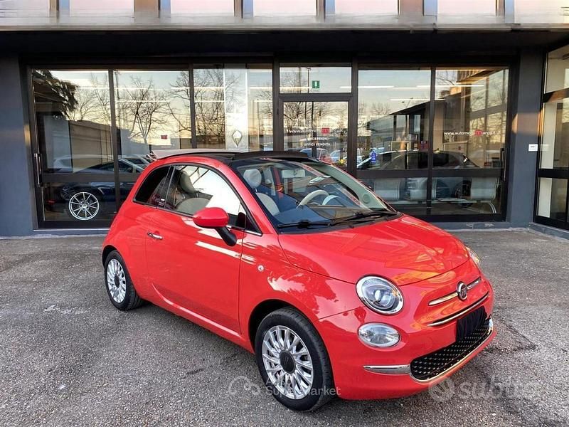 Arancione Usata 2016 Fiat 500 Lounge Cabrio | 10.900 € (Cara) - Immagine 1/4