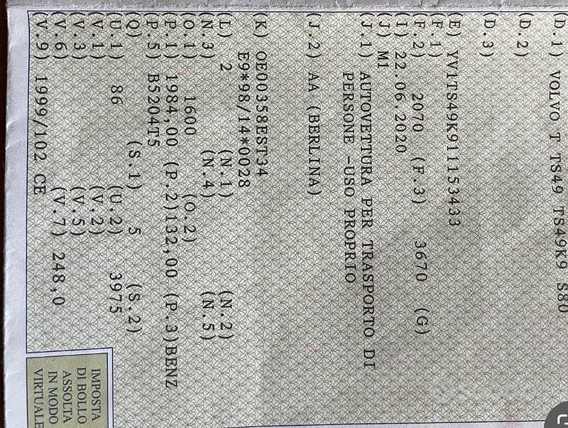 Usata Volvo S80 226 CV (166 kW) 2001 Blu Berlina