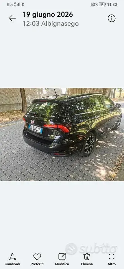 Usata Fiat Tipo 120 CV (88 kW) 2020 Nero Station wagon