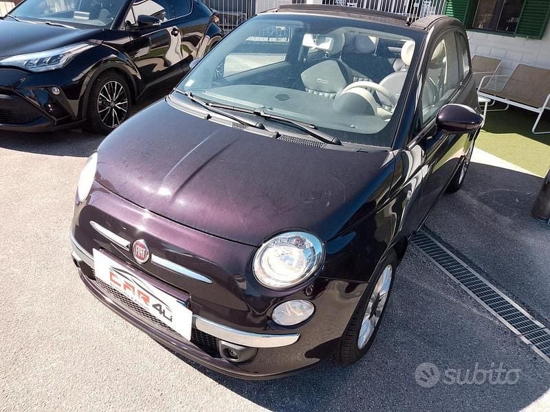 Usata Fiat 500 Lounge 105 CV (77 kW) 2015 Viola Cabrio