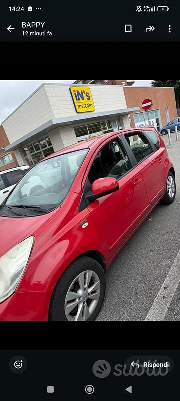 Rosso Usata 2009 Nissan Note Monovolume | 2000 € (Buon prezzo) - Immagine 1/4