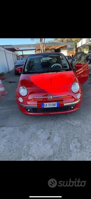 Usata Fiat 500 69 CV (50 kW) 2009 Rosso Cabrio