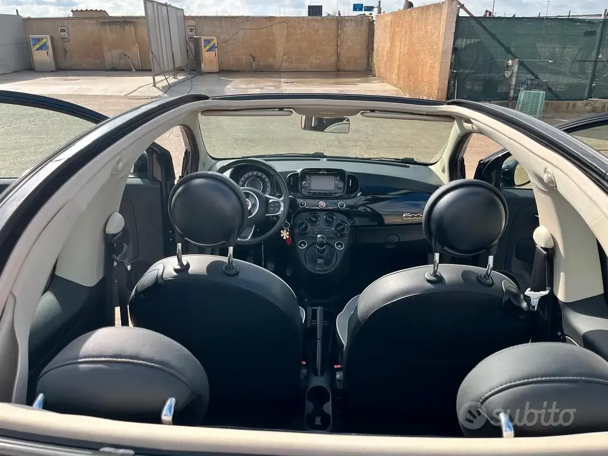 Usata Fiat 500C Lounge 69 CV (50 kW) 2018 Nero Cabrio