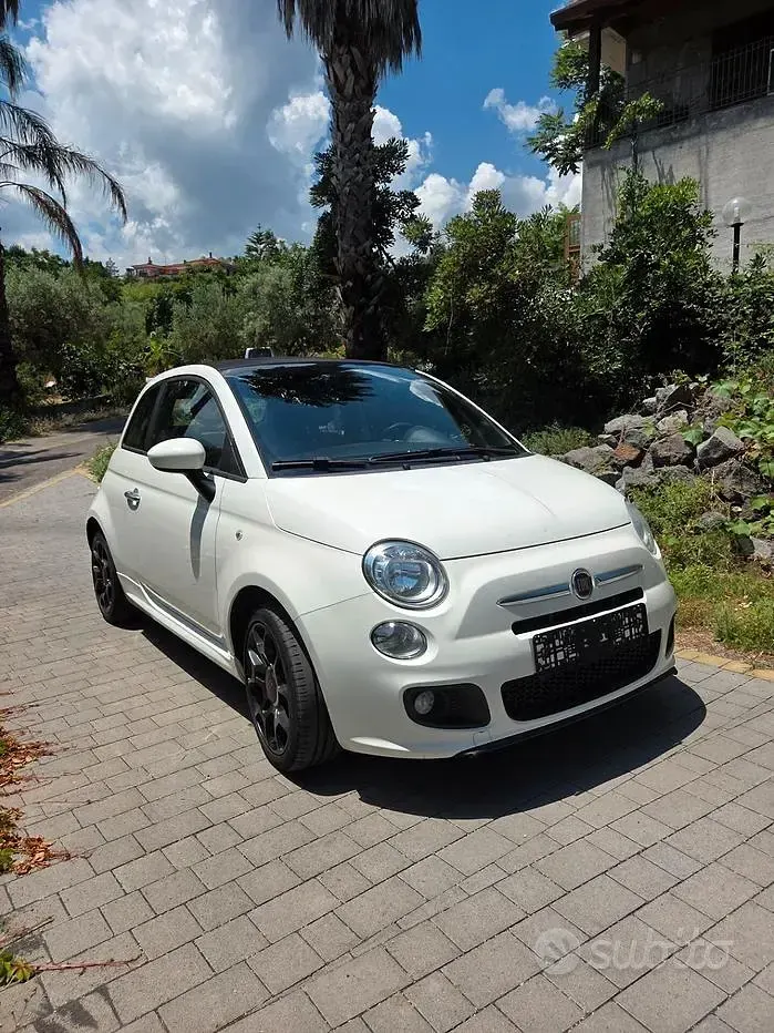 Usata Fiat 500C Sport 69 CV (50 kW) 2014 Bianco Cabrio