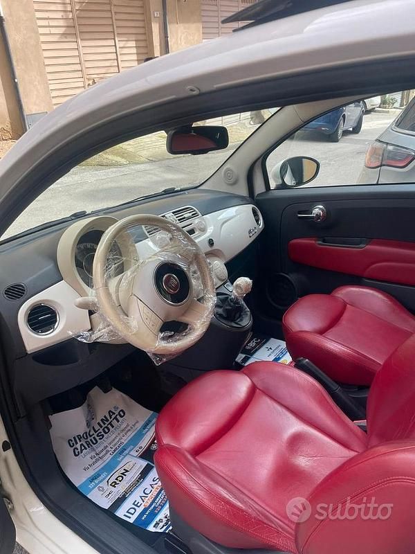 Usata Fiat 500 75 CV (55 kW) 2009 Bianco Cabrio