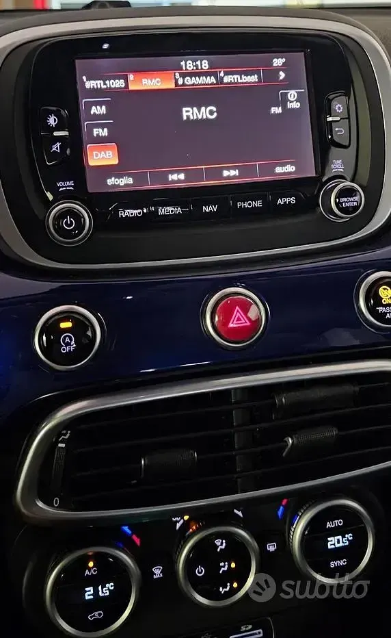 Usata Fiat 500X Lounge 140 CV (102 kW) 2016 Bluazzurro SUV