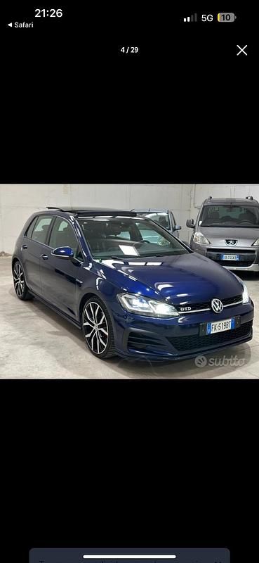 Usata VW Golf VII GTD 183 CV (134 kW) 2017 Blu Berlina