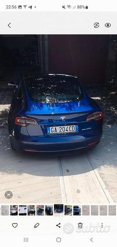 Usata Tesla Model 3 152 kW (208 CV) 2020 Blu Berlina