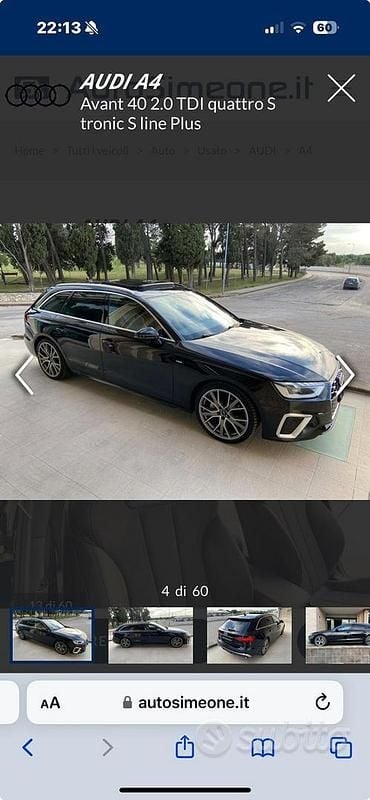 Usata Audi A4 190 CV (139 kW) 2020 Nero Station wagon