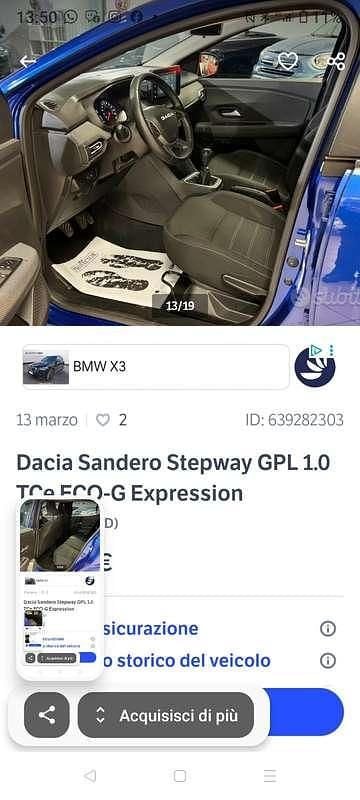 Usata Dacia Sandero Expression 101 CV (74 kW) 2023 Berlina