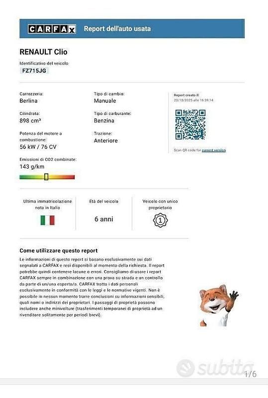 Usata Renault Clio IV Life 76 CV (55 kW) 2019 Bianco Berlina