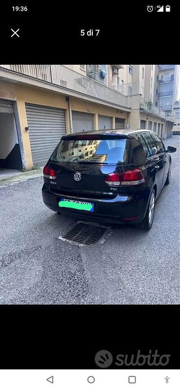 Usata VW Golf VI 105 CV (77 kW) 2010 Nero Utilitaria