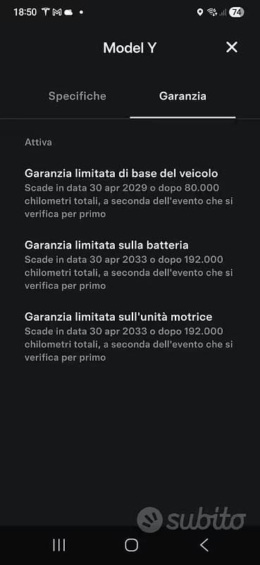 Usata Tesla Model Y Long Range AWD 378 kW (514 CV) 2025 Grigio SUV