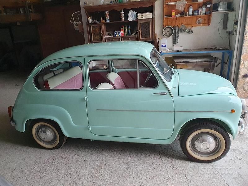 Usata Fiat 600D 42 CV (30 kW) 1960 Verde Utilitaria