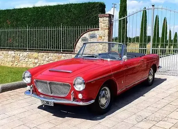 Usata Fiat 1200 101 CV (74 kW) 1960 Rosso Cabrio