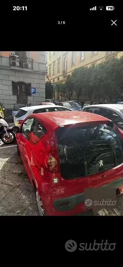 Usata Peugeot 107 68 CV (50 kW) 2007 Rosso Utilitaria
