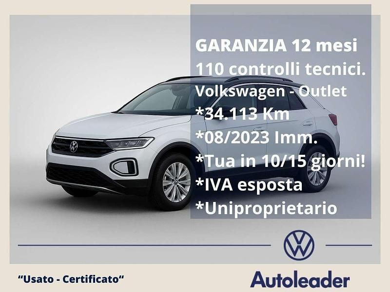 Bianco Usata 2022 VW T-Roc Life SUV | 23.400 € (Cara) - Immagine 1/4