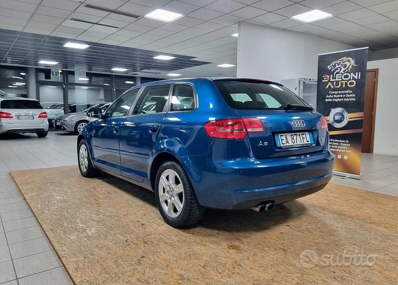 Usata Audi A3 Ambiente 160 CV (117 kW) 2010 Blu Utilitaria