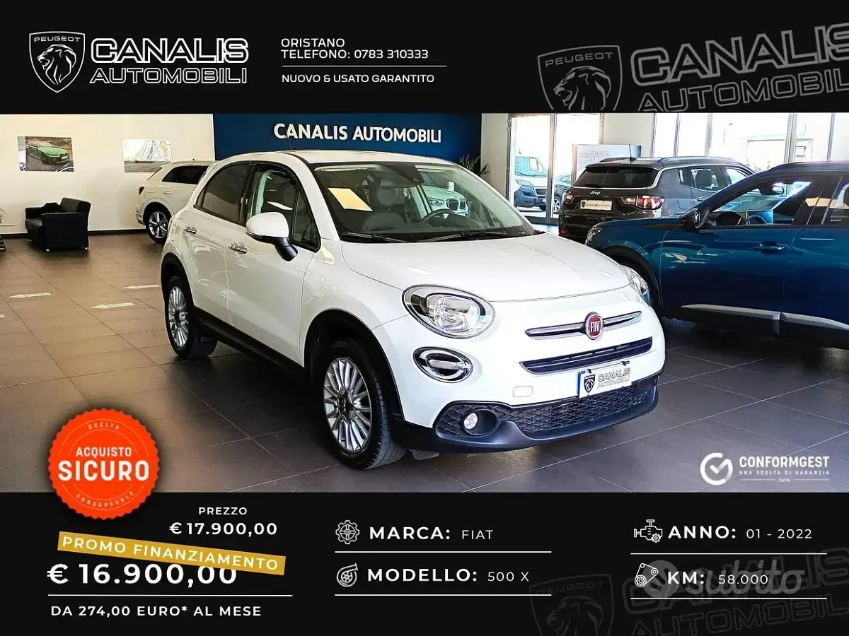 Usata Fiat 500X Connect 95 CV (69 kW) 2022 Bianco SUV