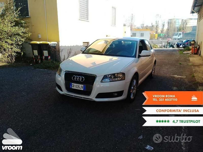 Usata Audi A3 Ambition 160 CV (117 kW) 2010 Bianco Utilitaria