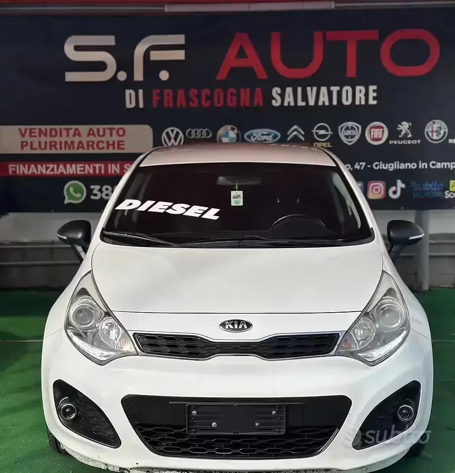 Usata Kia Rio 75 CV (55 kW) 2014 Bianco Berlina
