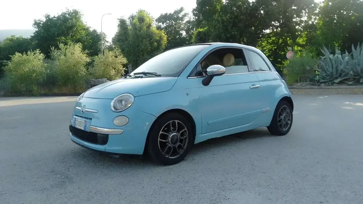 Usata Fiat 500C 86 CV (63 kW) 2010 Blu/azzurro Cabrio